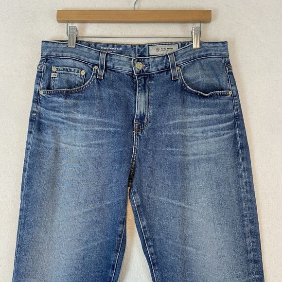 Adriano Goldschmied Ex-Boyfriend Slim Slouchy Jeans Women's Sz 30R Denim Tapered - Picture 2 of 9